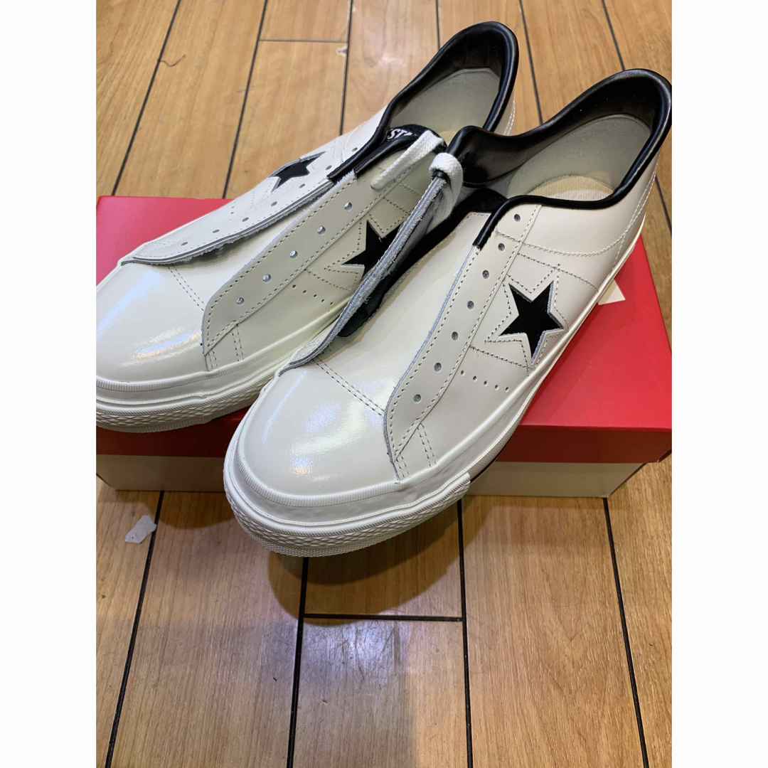 ONE STAR（CONVERSE）(ワンスター)の✨新品・本革✨コンバース　ワンスターJ 日本製　ホワイト　ブラック　レザー メンズの靴/シューズ(スニーカー)の商品写真