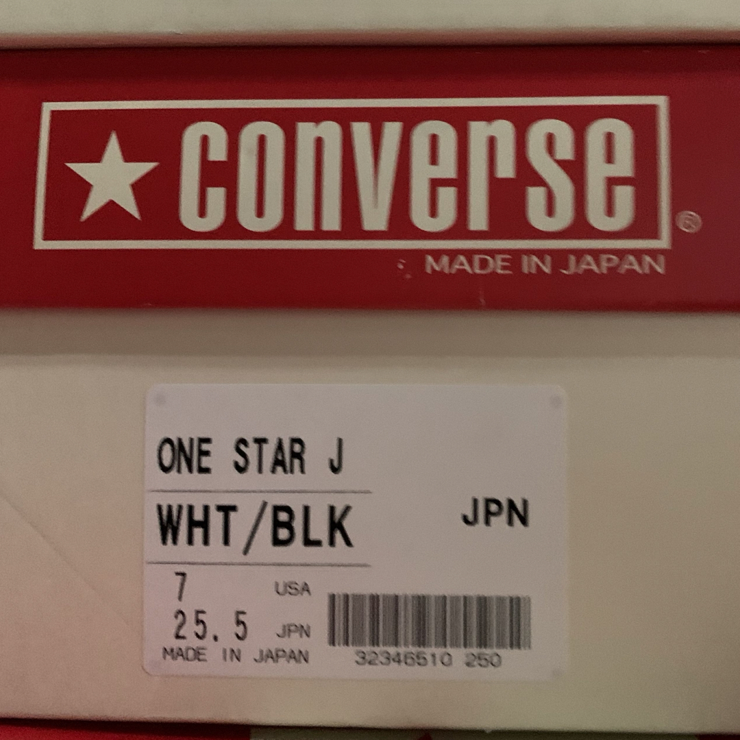 ONE STAR（CONVERSE）(ワンスター)の✨新品・本革✨コンバース　ワンスターJ 日本製　ホワイト　ブラック　レザー メンズの靴/シューズ(スニーカー)の商品写真