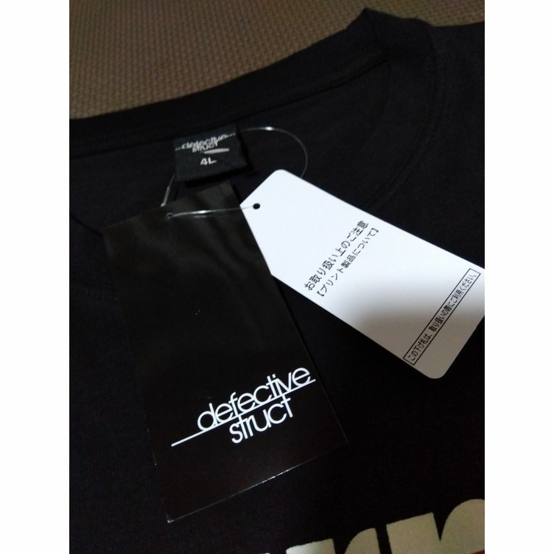 4L/黒/新品/defective struct/メンズ 半袖 Tシャツ メンズのトップス(Tシャツ/カットソー(半袖/袖なし))の商品写真