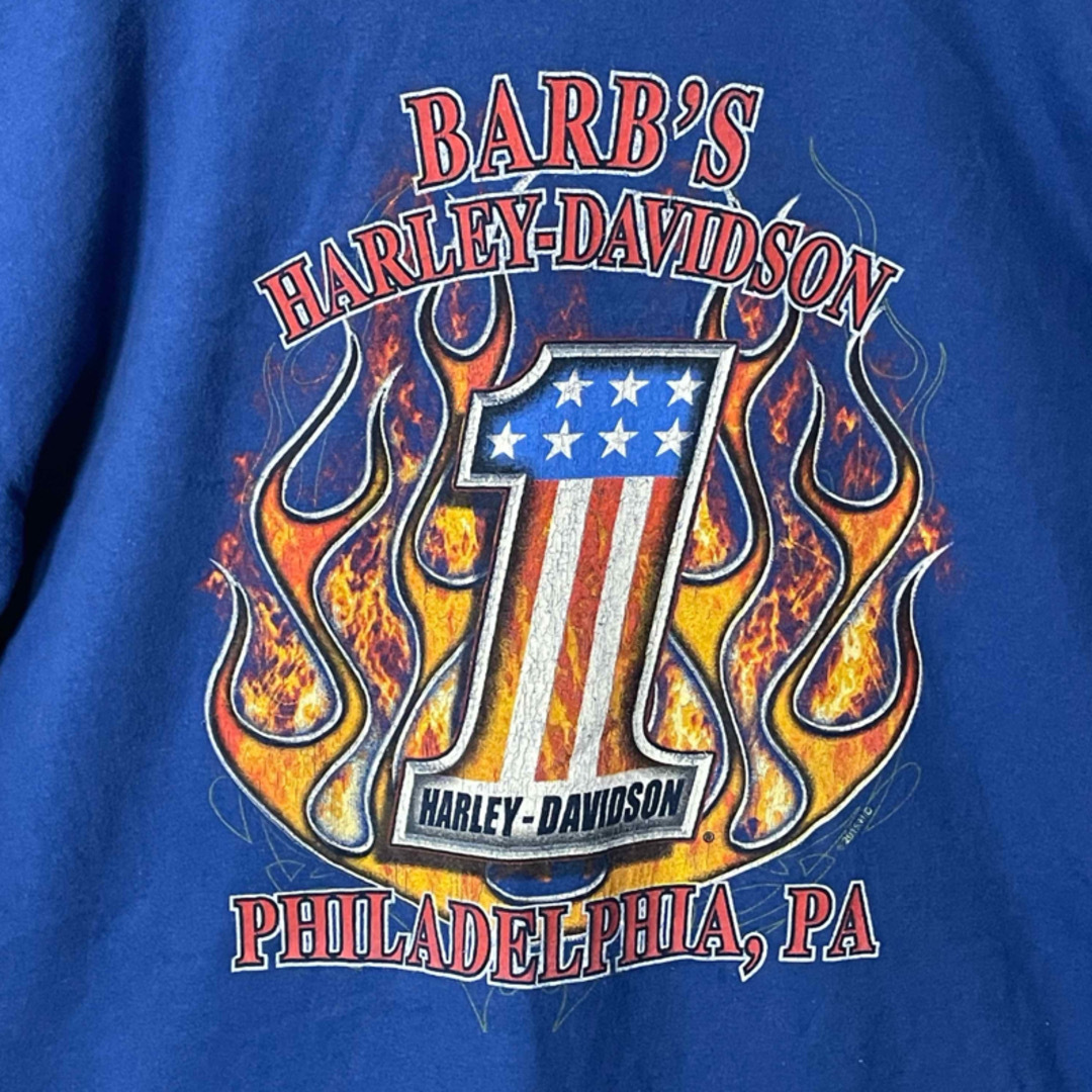 Harley Davidson(ハーレーダビッドソン)のUS古着⭐︎ハーレーダビッドソン ビッグシルエット Ｔシャツ ブルー 2XL メンズのトップス(Tシャツ/カットソー(半袖/袖なし))の商品写真