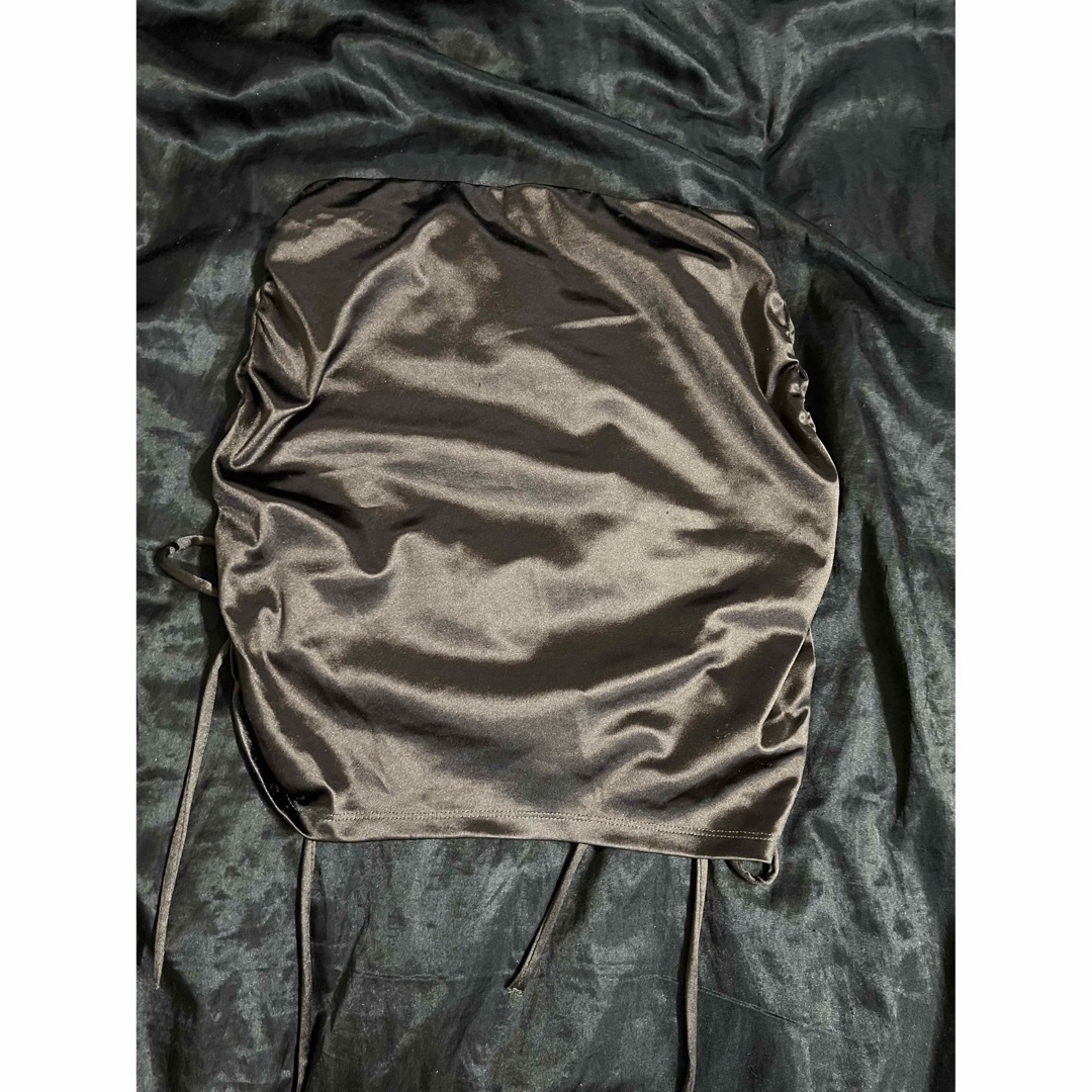 H&M(エイチアンドエム)のH&M divided ブラウン　茶色　ミニスカート　リボン　カシュクール レディースのスカート(ミニスカート)の商品写真