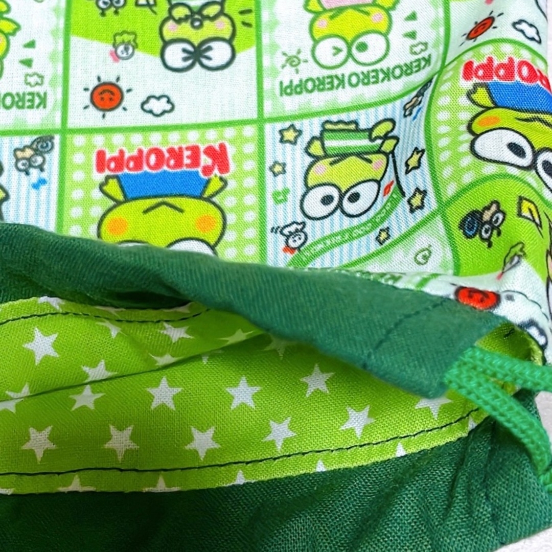 けろっぴ柄☆ハンドメイド☆巾着袋 ハンドメイドのファッション小物(ポーチ)の商品写真