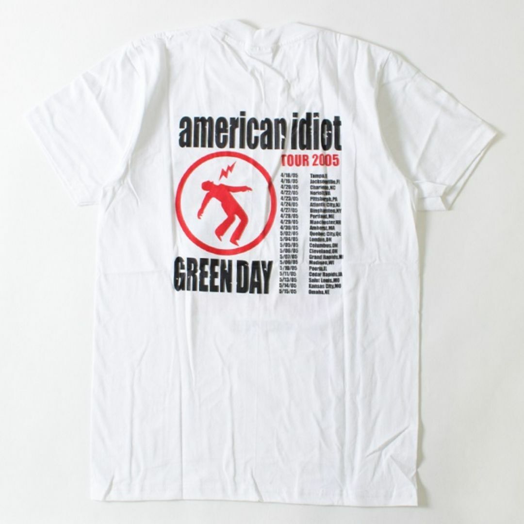 新品 グリーンデイ ロック Tシャツ agt-0043/S～XL　ホワイト メンズのトップス(Tシャツ/カットソー(半袖/袖なし))の商品写真