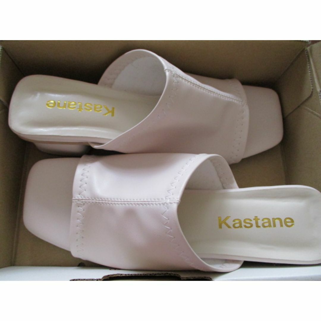 Kastane(カスタネ)のKastaneカスタネ♡スクエアヒールサンダルSアイボリー レディースの靴/シューズ(サンダル)の商品写真