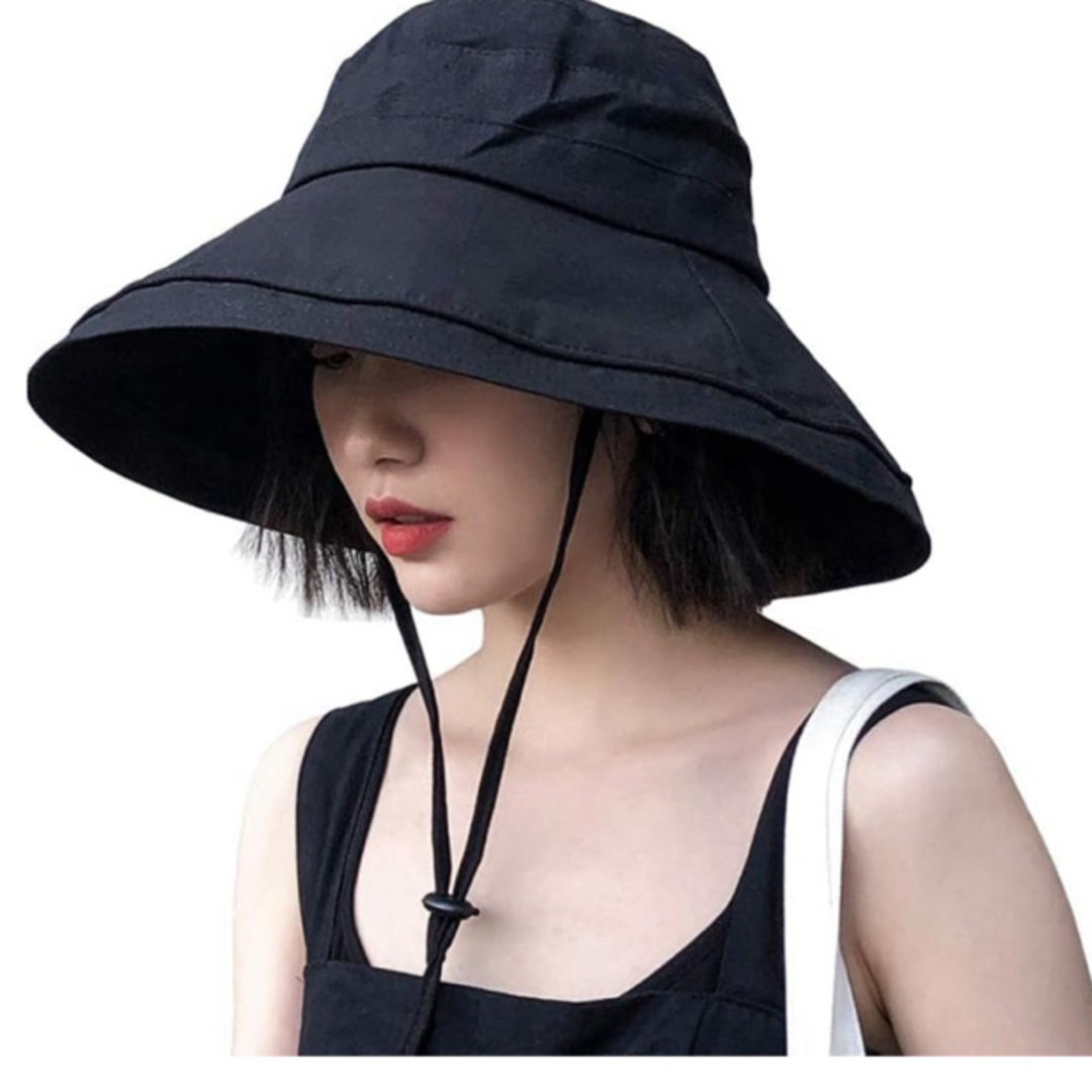 【レディースハット】UVカット帽子　つば広 レディースの帽子(ハット)の商品写真