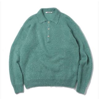 オーラリー(AURALEE)の23AW BRUSHED SUPER KID MOHAIR KNIT POLO(ニット/セーター)