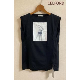 CELFORD セルフォード　ノースリーブ　Tシャツ　カットソー　ブラック　黒