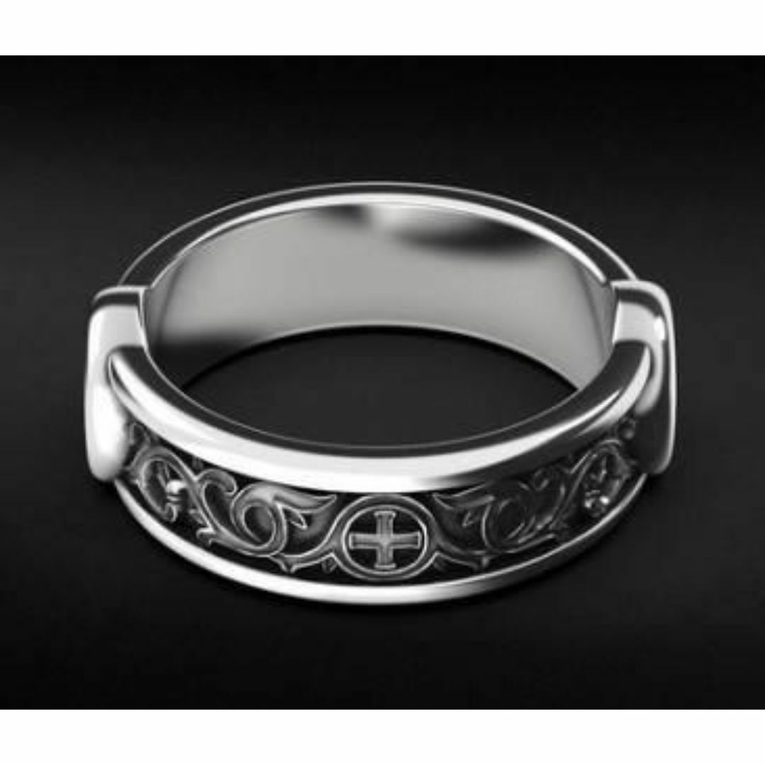 【H036】リング メンズ ブラック シルバー ライオン 指輪 20号 メンズのアクセサリー(リング(指輪))の商品写真