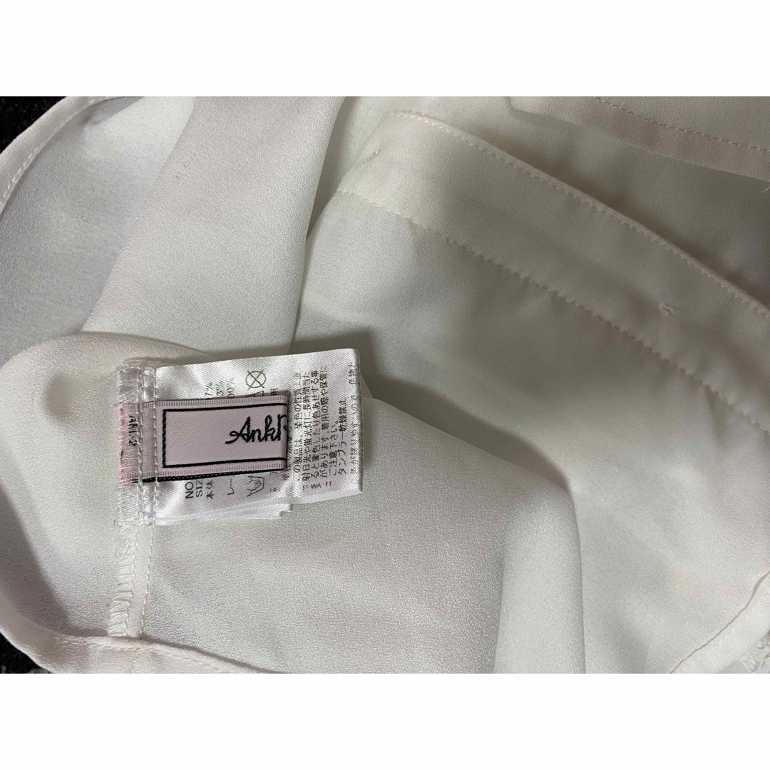 Ank Rouge(アンクルージュ)のアンクルージュ レースブラウス  Mサイズ   白 レディースのトップス(シャツ/ブラウス(半袖/袖なし))の商品写真