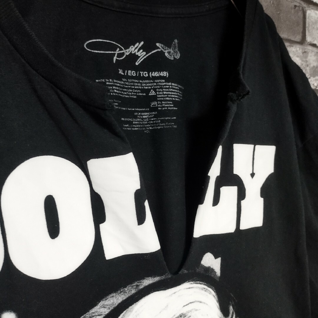 MUSIC TEE(ミュージックティー)のドリーパートンカントリーバンドtシャツTシャツバンTバンt人物オーバーサイズ黒 メンズのトップス(Tシャツ/カットソー(半袖/袖なし))の商品写真