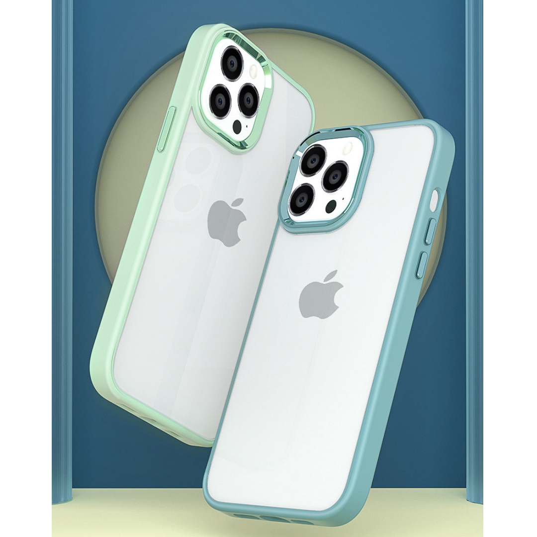 【新品】iPhone12/12Pro クリア+グリーン シリコン スマホ ケース スマホ/家電/カメラのスマホアクセサリー(iPhoneケース)の商品写真