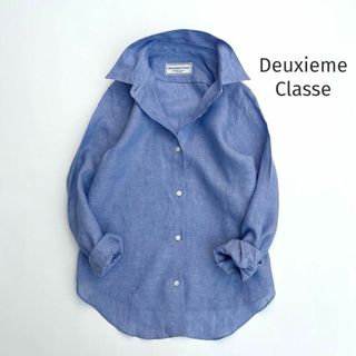 ドゥーズィエムクラス(DEUXIEME CLASSE)の美品♡ドゥーズィエムクラス＊カシュクールリネンシャツ(シャツ/ブラウス(長袖/七分))