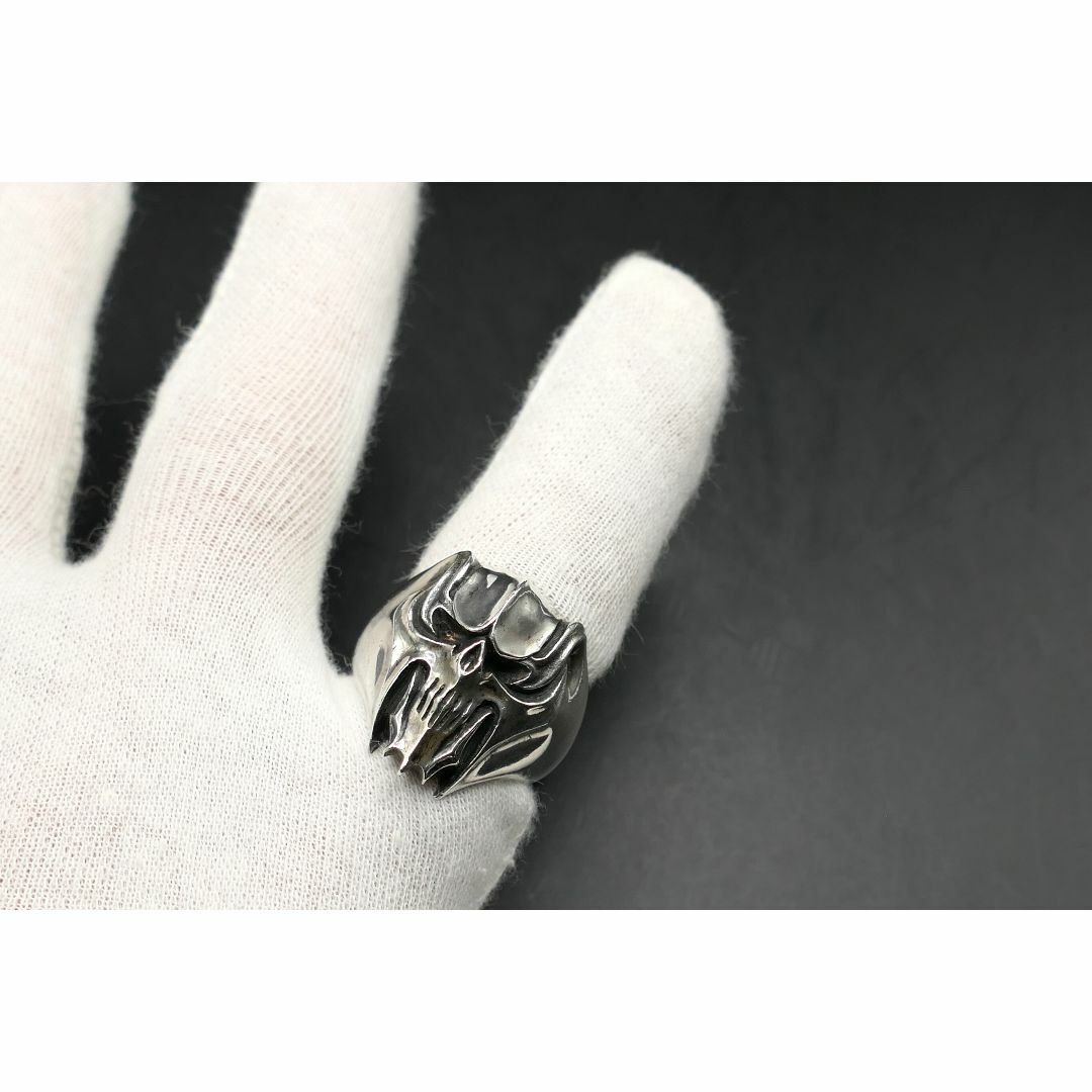 美品　20号　バーニングブラッド　マスク　スカル　リング　指輪 メンズのアクセサリー(リング(指輪))の商品写真