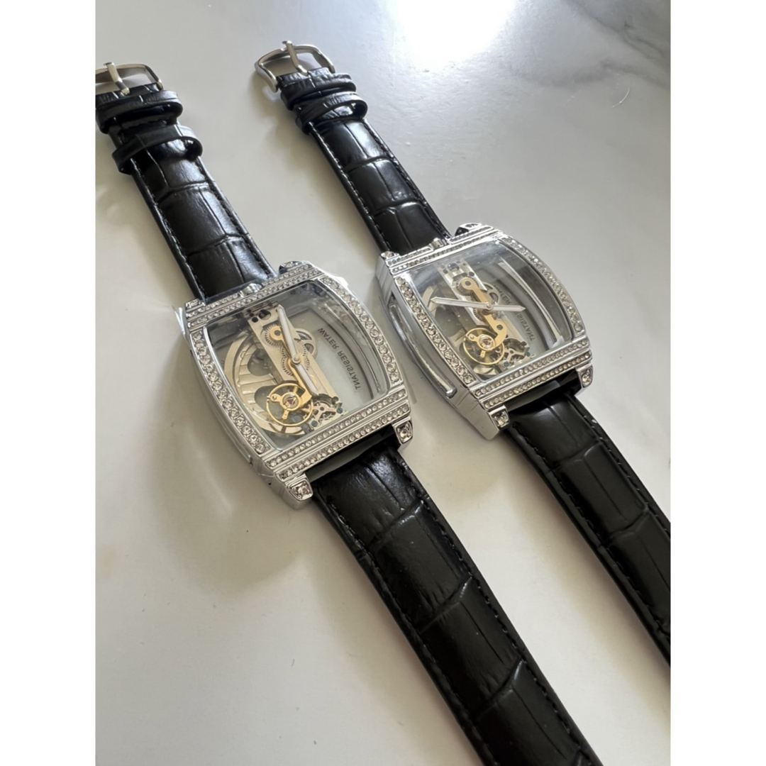 【高品質】　スケルトン　クリア　ウォッチ　モテる時計　高見え　レディースも メンズの時計(レザーベルト)の商品写真