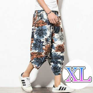 【HIT商品♪】　カジュアル　民族衣装　ゆったり　パンツ　ボトムス　メンズ　ＸＬ(サルエルパンツ)