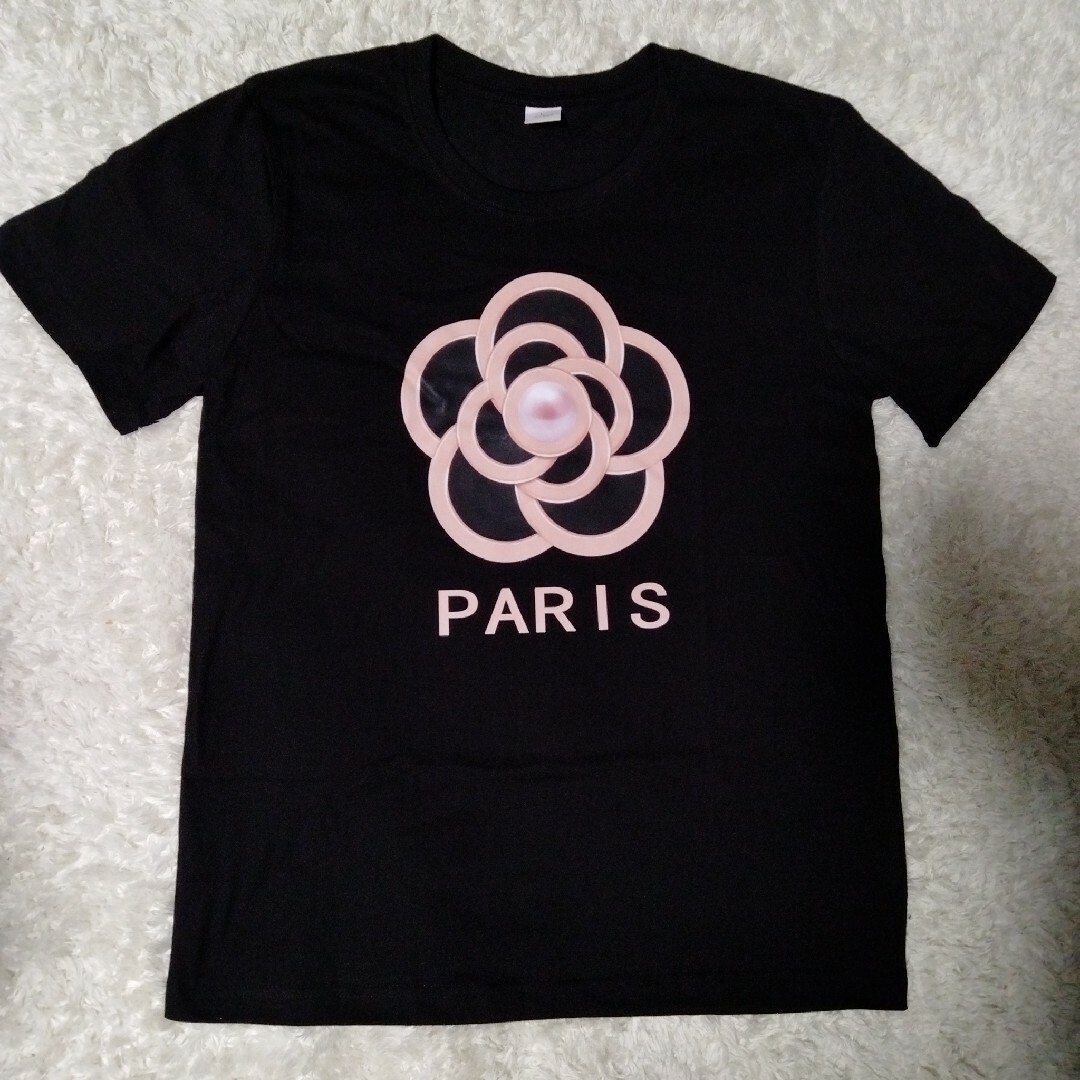 Ｔシャツ レディース フラワー PARIS レディースのトップス(Tシャツ(半袖/袖なし))の商品写真