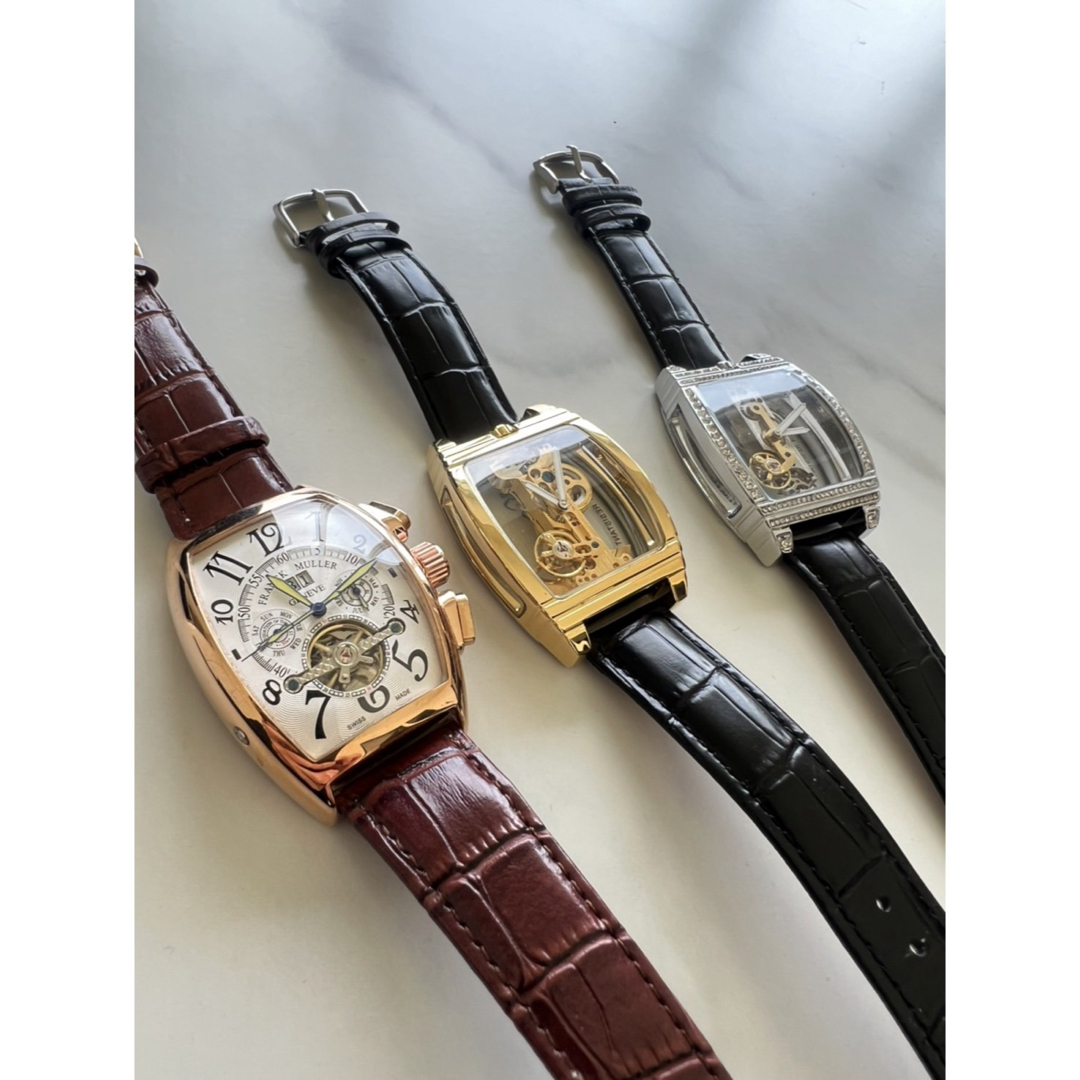【超お得セール開催中】究極の高見え腕時計♪ LUX人気　スケルトン　機械式 メンズの時計(レザーベルト)の商品写真