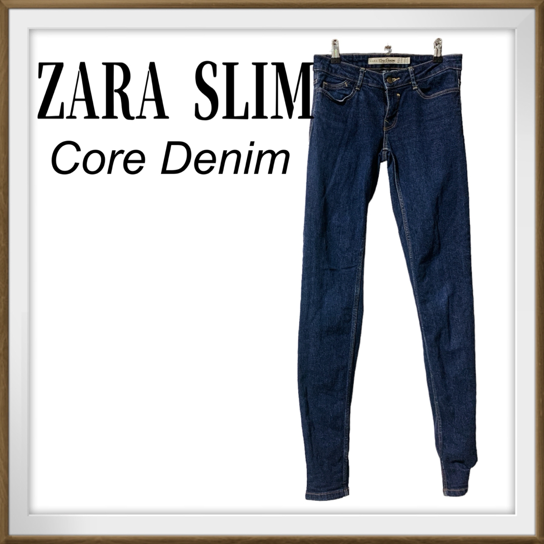 ZARA(ザラ)の美品　ZARA SLIM ザラ　スリム　コア　デニム　USA02  サイズS レディースのパンツ(デニム/ジーンズ)の商品写真