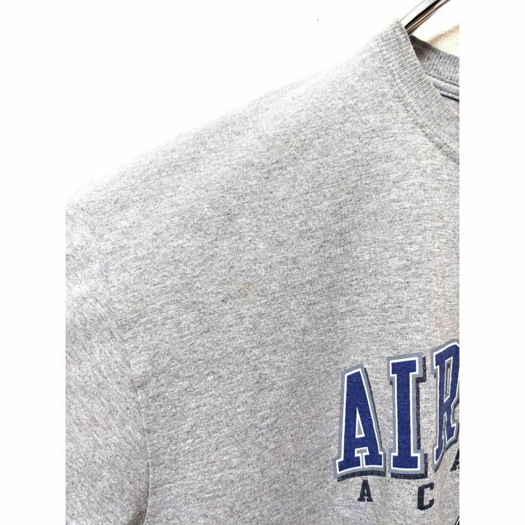 ギアフォースポーツ エアフォースアカデミー ロゴ Tシャツグレー灰色XL古着 メンズのトップス(Tシャツ/カットソー(半袖/袖なし))の商品写真