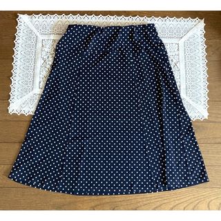 ローラアシュレイ(LAURA ASHLEY)のローラアシュレイ ドット柄スカート9号(ひざ丈スカート)