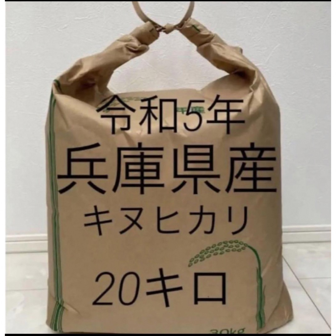 【兵庫県産　玄米】20キロ　キヌヒカリ 食品/飲料/酒の食品(米/穀物)の商品写真