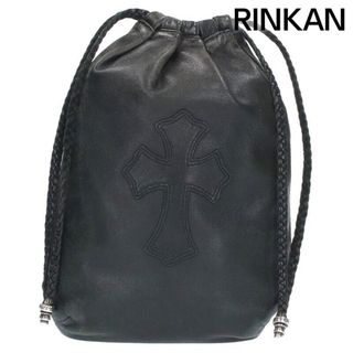 クロムハーツ(Chrome Hearts)のクロムハーツ  DRW STRNG SACK CRS PATCH クロスパッチドローストリングサックレザー巾着ハンドバッグ メンズ(その他)