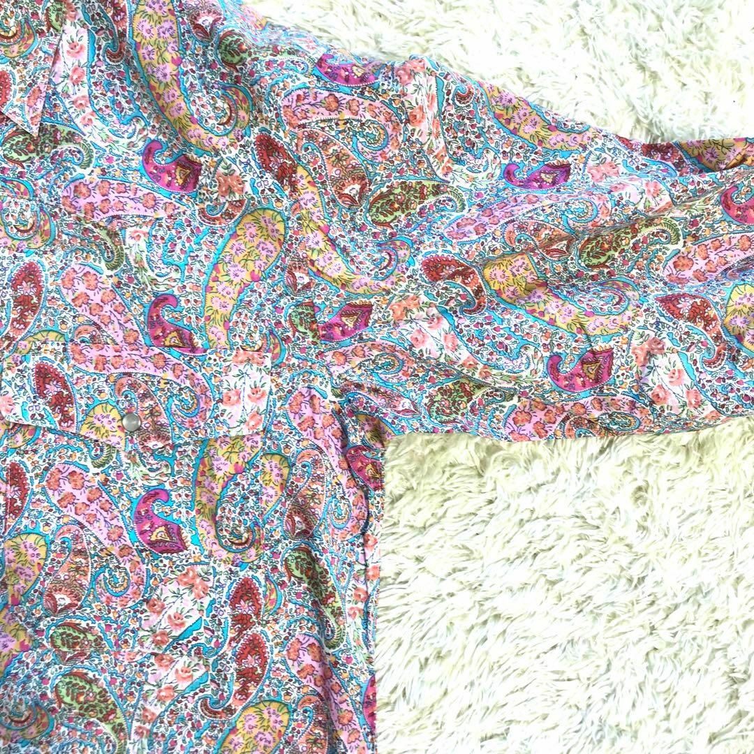 agnes b.(アニエスベー)のアニエスベー　メンズ　ウエスタンシャツ　ペイズリー総柄　Mサイズ メンズのトップス(シャツ)の商品写真