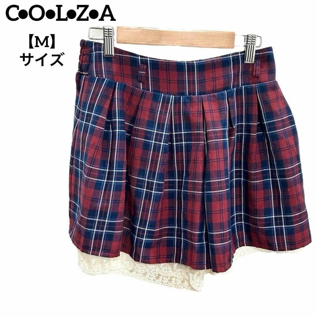 COLZA(コルザ)のH27 C・O・L・Z・A コルザ キュロットスカート チェック 赤系 M レディースのパンツ(キュロット)の商品写真