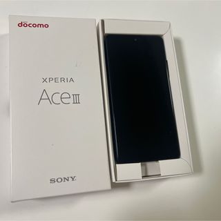 エヌティティドコモ(NTTdocomo)のSIMフリー　Xperia Ace III ブラック 64 GB docomo(スマートフォン本体)