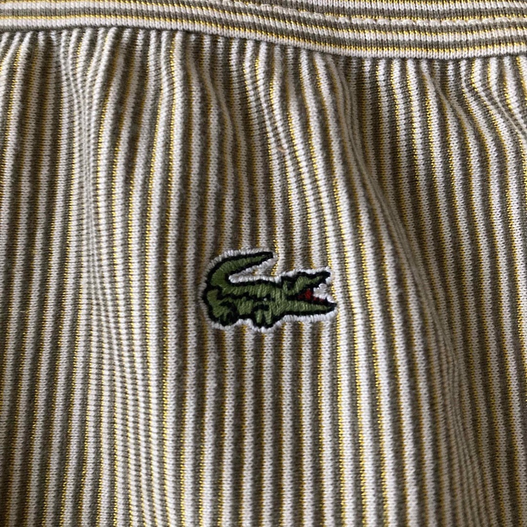 LACOSTE(ラコステ)のラコステ LACOSTE 3色ストライプ柄 長袖ポロシャツ ボタン ギャザー レディースのトップス(ポロシャツ)の商品写真