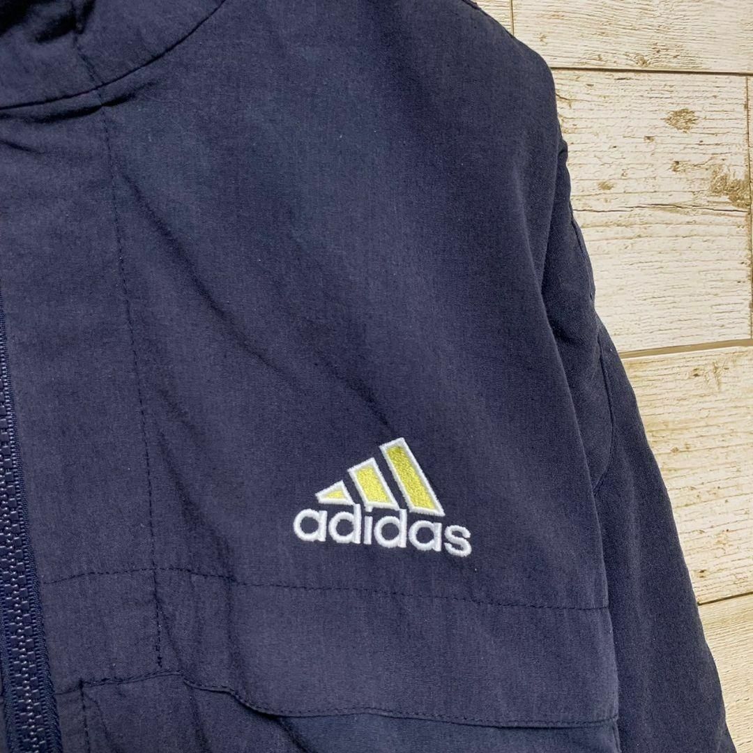 adidas(アディダス)の【w104】USA古着アディダス00s刺繍ロゴY2Kナイロントラックジャケット紺 メンズのジャケット/アウター(ナイロンジャケット)の商品写真