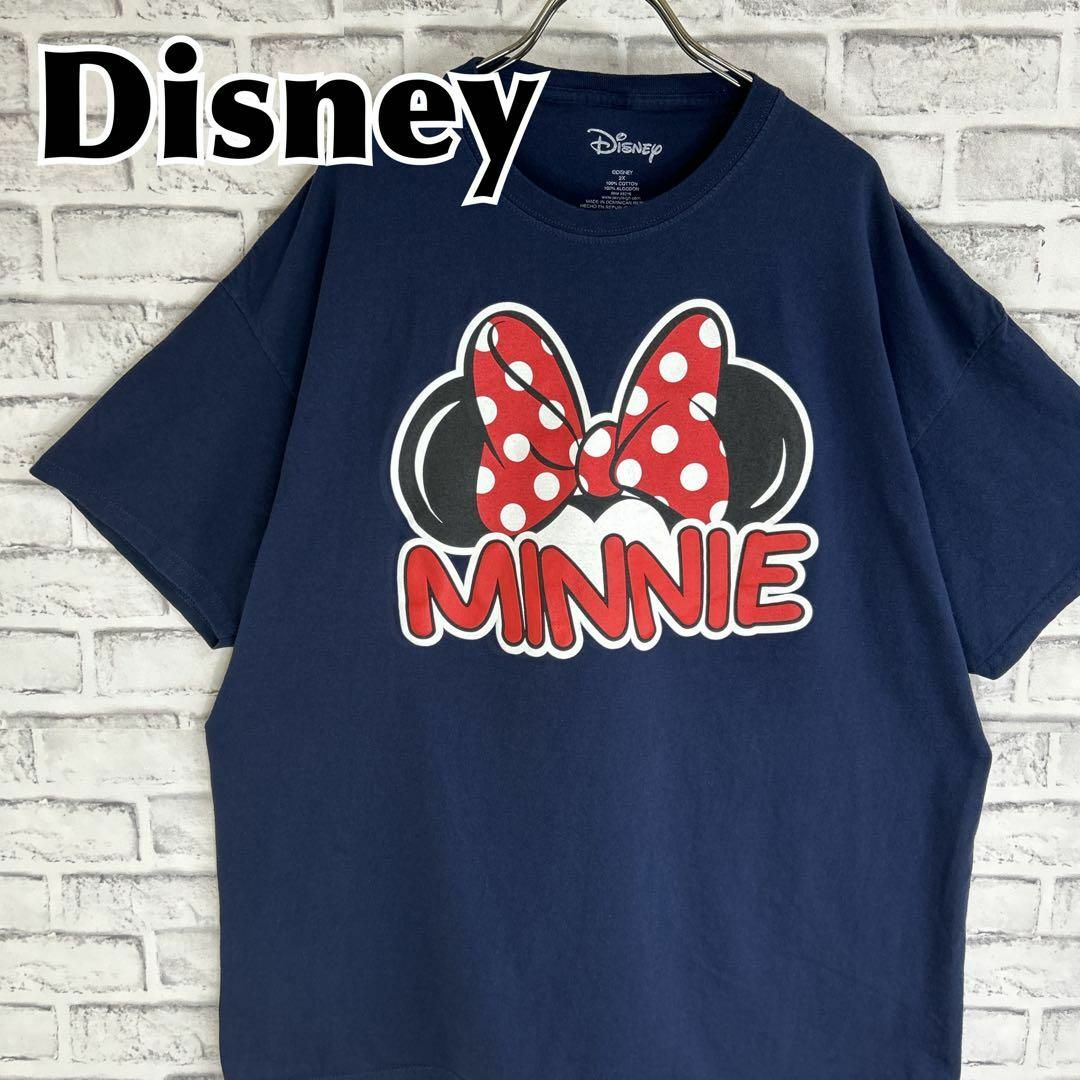 Disney(ディズニー)のDisney ディズニー ミニーマウス リボン ロゴ Tシャツ 半袖 輸入品 メンズのトップス(Tシャツ/カットソー(半袖/袖なし))の商品写真