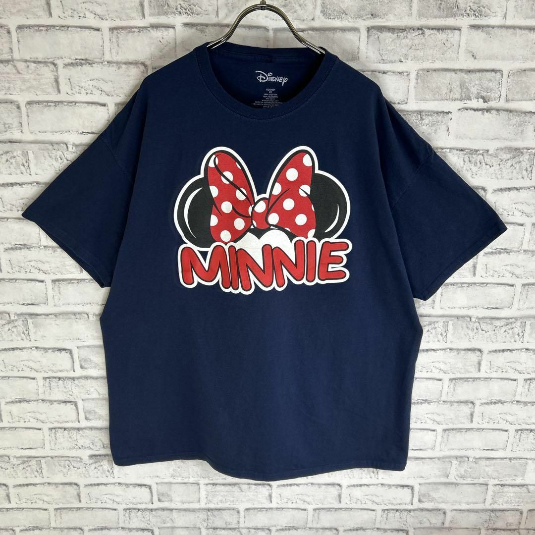 Disney(ディズニー)のDisney ディズニー ミニーマウス リボン ロゴ Tシャツ 半袖 輸入品 メンズのトップス(Tシャツ/カットソー(半袖/袖なし))の商品写真