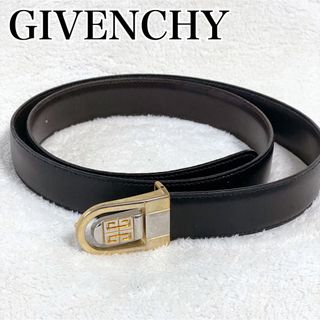 GIVENCHY ジバンシー ベルト メンズ 黒 ブラック レザーベルト　ロゴ