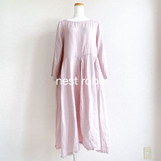 ネストローブ(nest Robe)の人気カラー＊nest Robe ネストローブ　リネンタックギャザーワンピース(ロングワンピース/マキシワンピース)