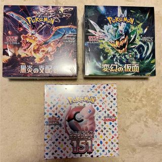 ポケモン - ポケモンカード151  変幻の仮面　黒煙の支配者　シュリンク付き　3BOX