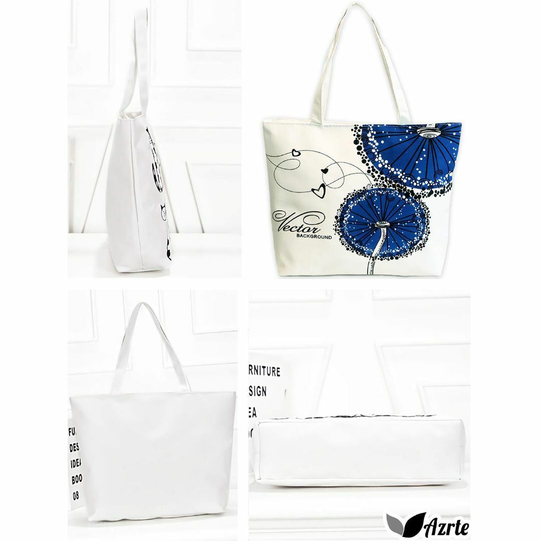 【色: ホワイト】[アズルテ] キャンバス バッグ 4色 レディース A4収納可 レディースのバッグ(その他)の商品写真