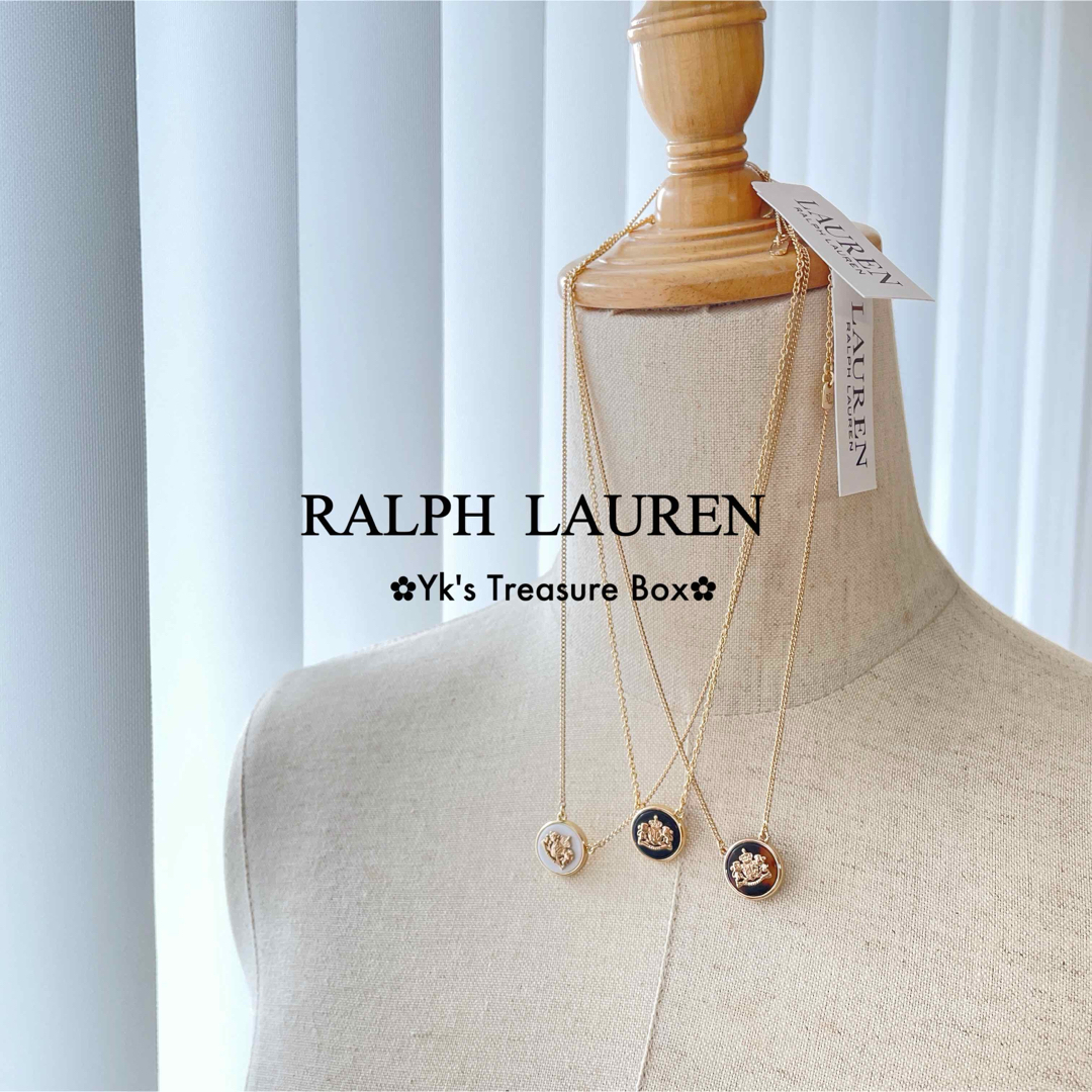 Ralph Lauren(ラルフローレン)のU587/RALPH LAUREN/ホワイトRLLクラウンライオンズネックレス レディースのアクセサリー(ネックレス)の商品写真