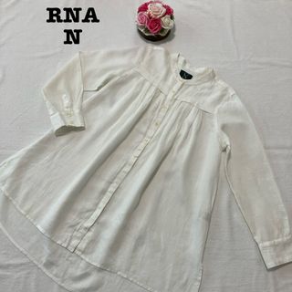 RNA-N - RNA-N アールエヌエーエヌ　 レディース　リネン　ロングシャツ　Mサイズ　白