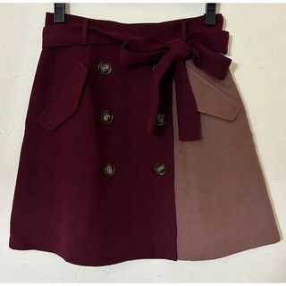 CECIL McBEE - 【新品人気】【美品】セシルマクビー　スカート　レディースMサイズえんじ色ピンク色