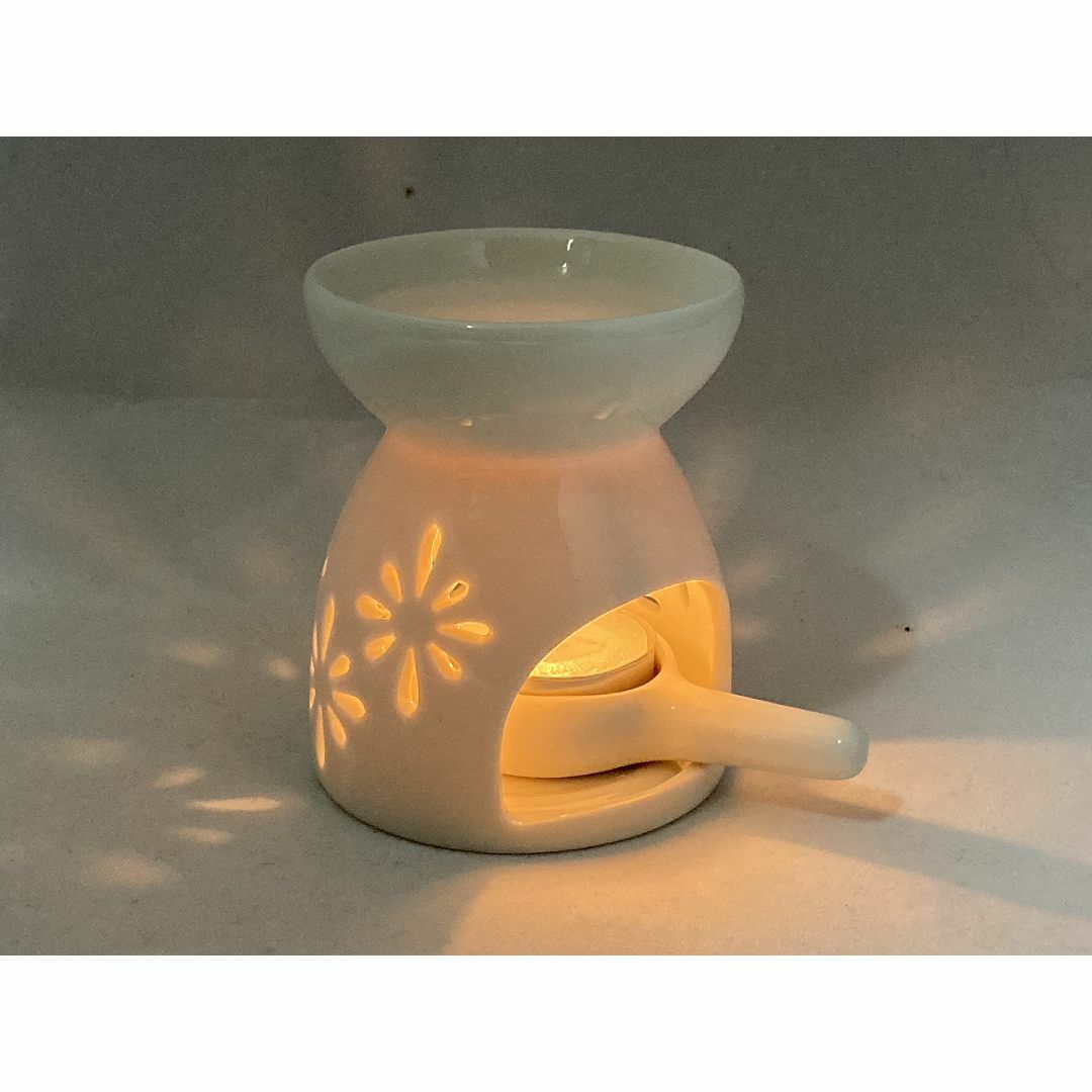 【色: flower2】[Capitana] 陶器製 アロマポット キャンドルホ インテリア/住まい/日用品のライト/照明/LED(その他)の商品写真