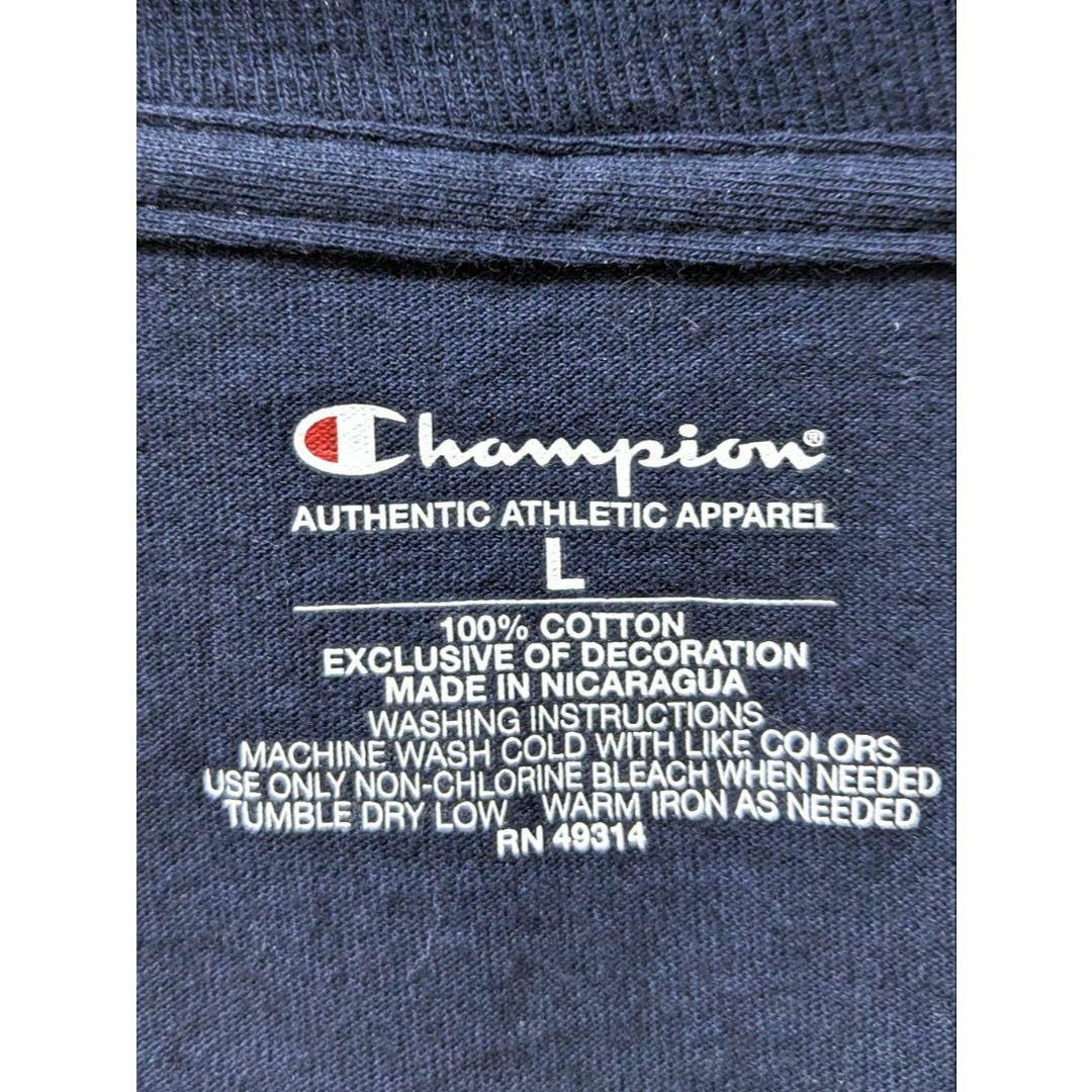 Champion(チャンピオン)のチャンピオン オールドドミニオンゴルフ ロゴ Tシャツ ネイビー紺色 L古着 メンズのトップス(Tシャツ/カットソー(半袖/袖なし))の商品写真