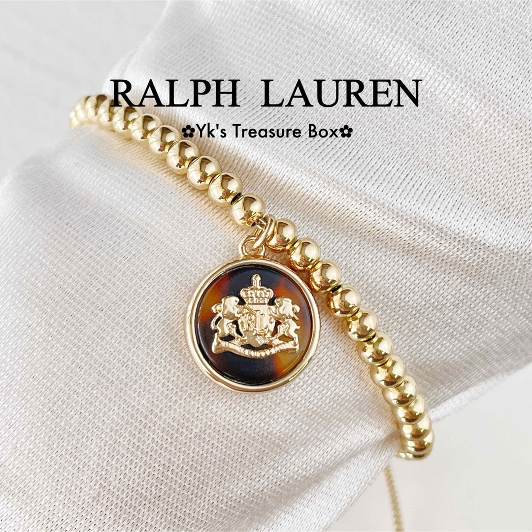 Ralph Lauren(ラルフローレン)のU591/RALPH LAUREN/琥珀柄RLLクラウンライオンズブレスレット レディースのアクセサリー(ブレスレット/バングル)の商品写真