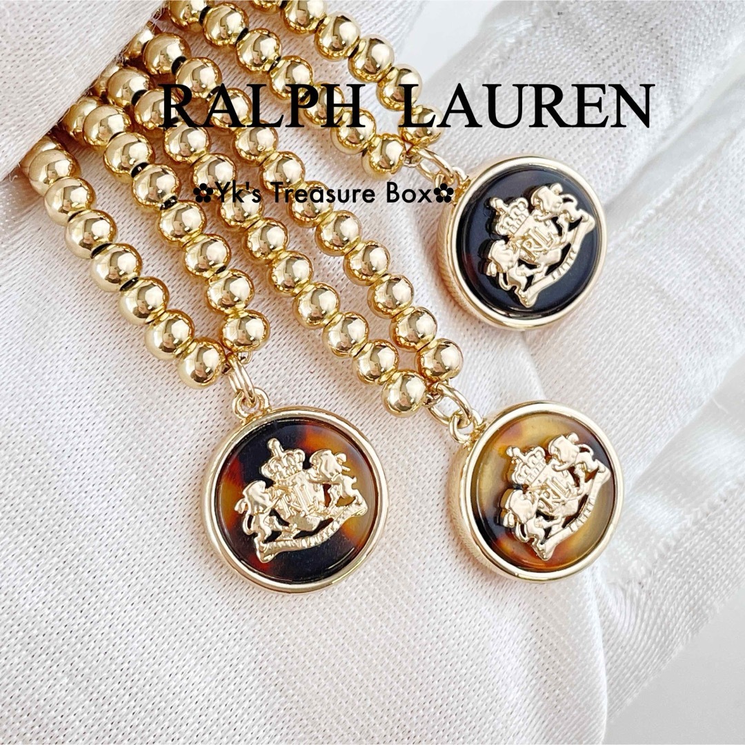 Ralph Lauren(ラルフローレン)のU591/RALPH LAUREN/琥珀柄RLLクラウンライオンズブレスレット レディースのアクセサリー(ブレスレット/バングル)の商品写真