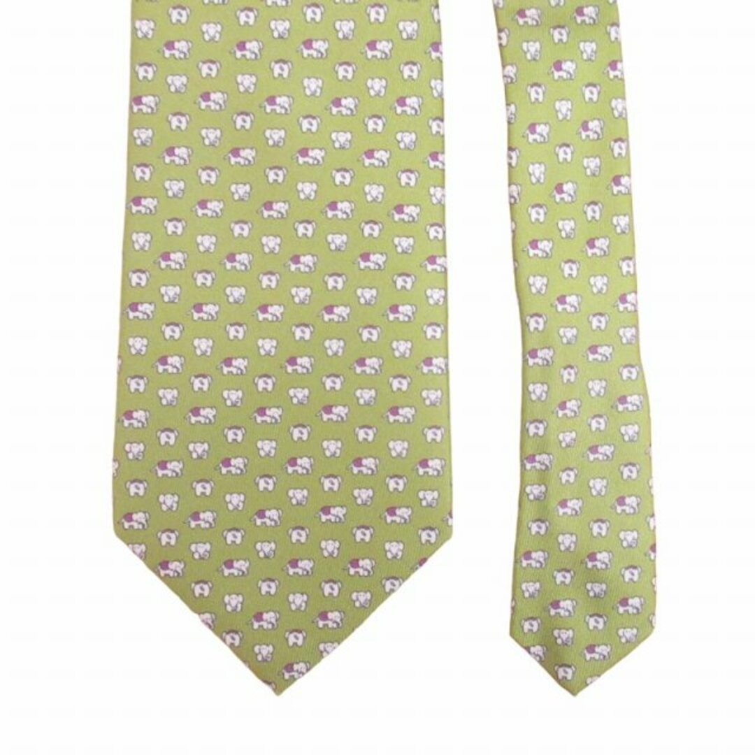 Jim Thompson(ジムトンプソン)のジムトンプソン タグ付き ネクタイ カジュアル 総柄 シルク 緑 グリーン メンズのファッション小物(ネクタイ)の商品写真