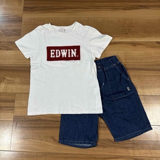EDWIN - EDWIN 子供服 Tシャツ パンツ セット 130 140 男の子 女の子