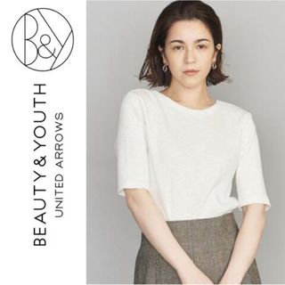 ビューティアンドユースユナイテッドアローズ(BEAUTY&YOUTH UNITED ARROWS)のBEAUTY&YOUTHスラブリブバックラウンドネックショートスリーブカットソー(カットソー(半袖/袖なし))