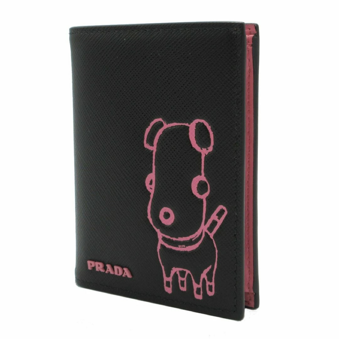 PRADA(プラダ)のPRADA 二つ折財布 1MV204 2CEV F014A ドッグイラスト レディースのファッション小物(財布)の商品写真