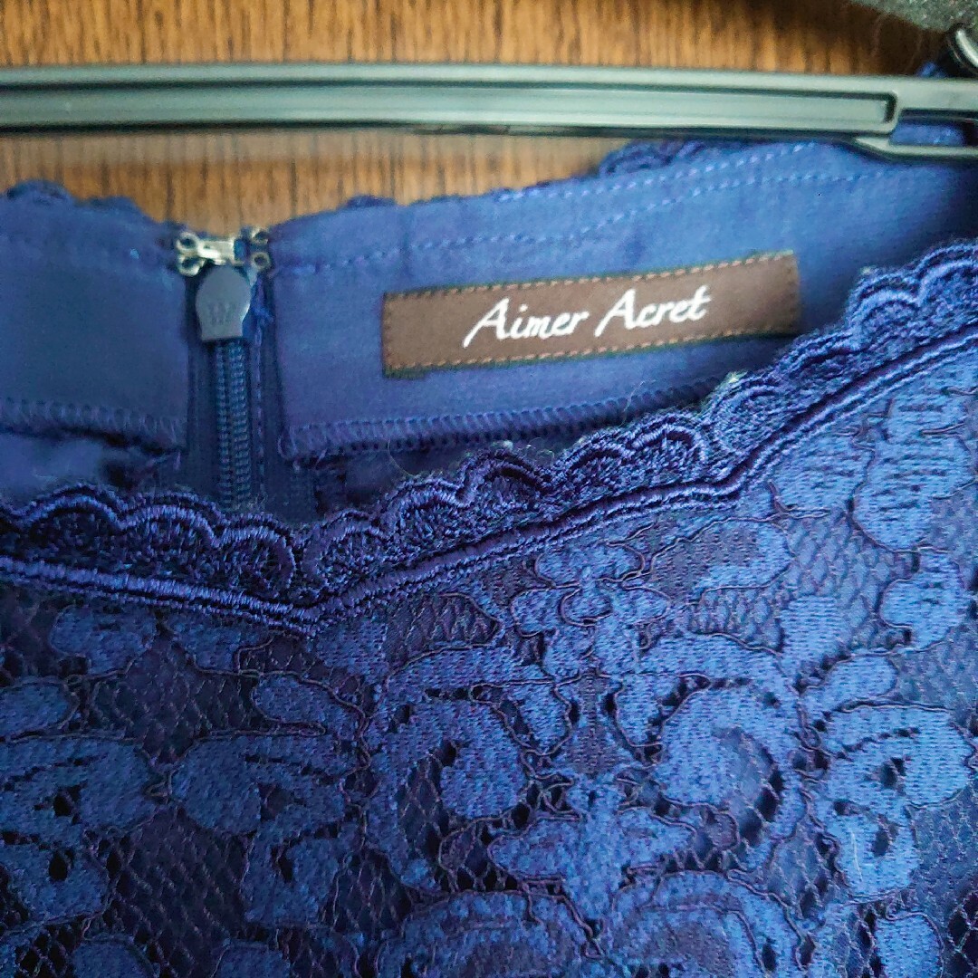 AIMER(エメ)のAimer 総レースドレス ネイビー レディースのフォーマル/ドレス(ミディアムドレス)の商品写真