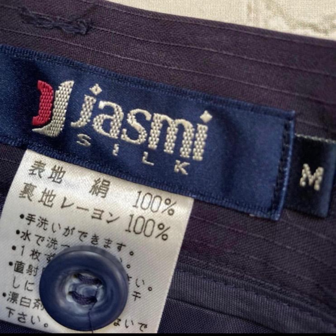 新品　jasmi silk 絹 シルク 100% スラックス 通勤 レディースのパンツ(カジュアルパンツ)の商品写真